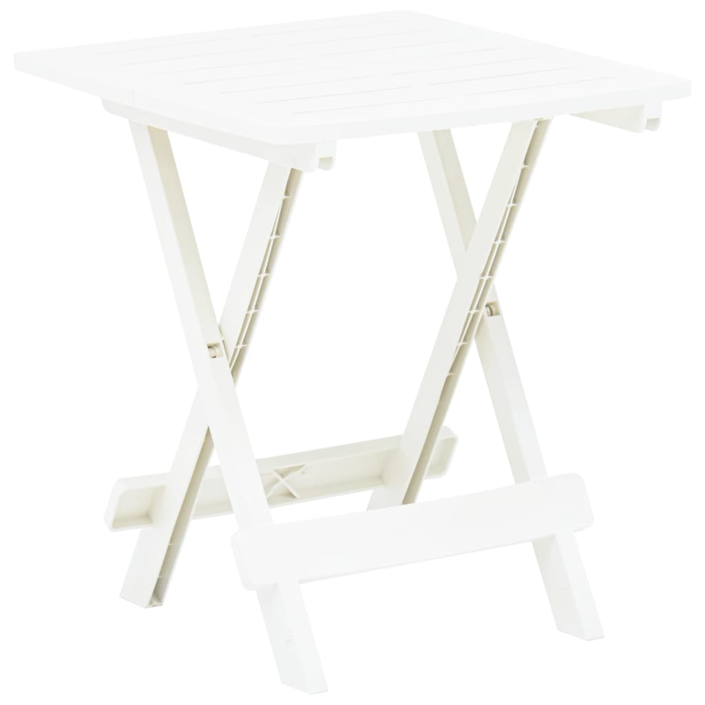 

Розкладний стіл для саду Shumee 45x43x50 см пластик білий 48808