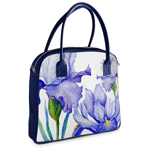 

Сумка с принтом Oxford Presentville Ирисы голубые 32x30x9 см