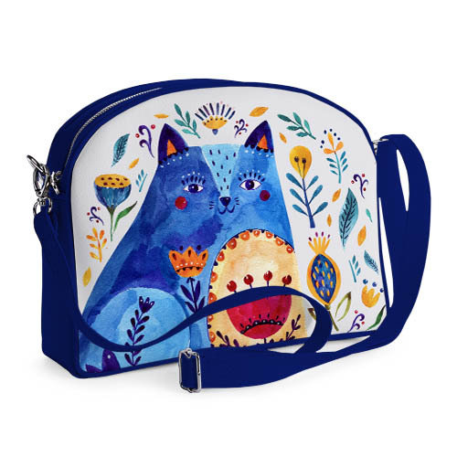 

Сумка молодёжная College Presentville Синий кот 29x23x8 см