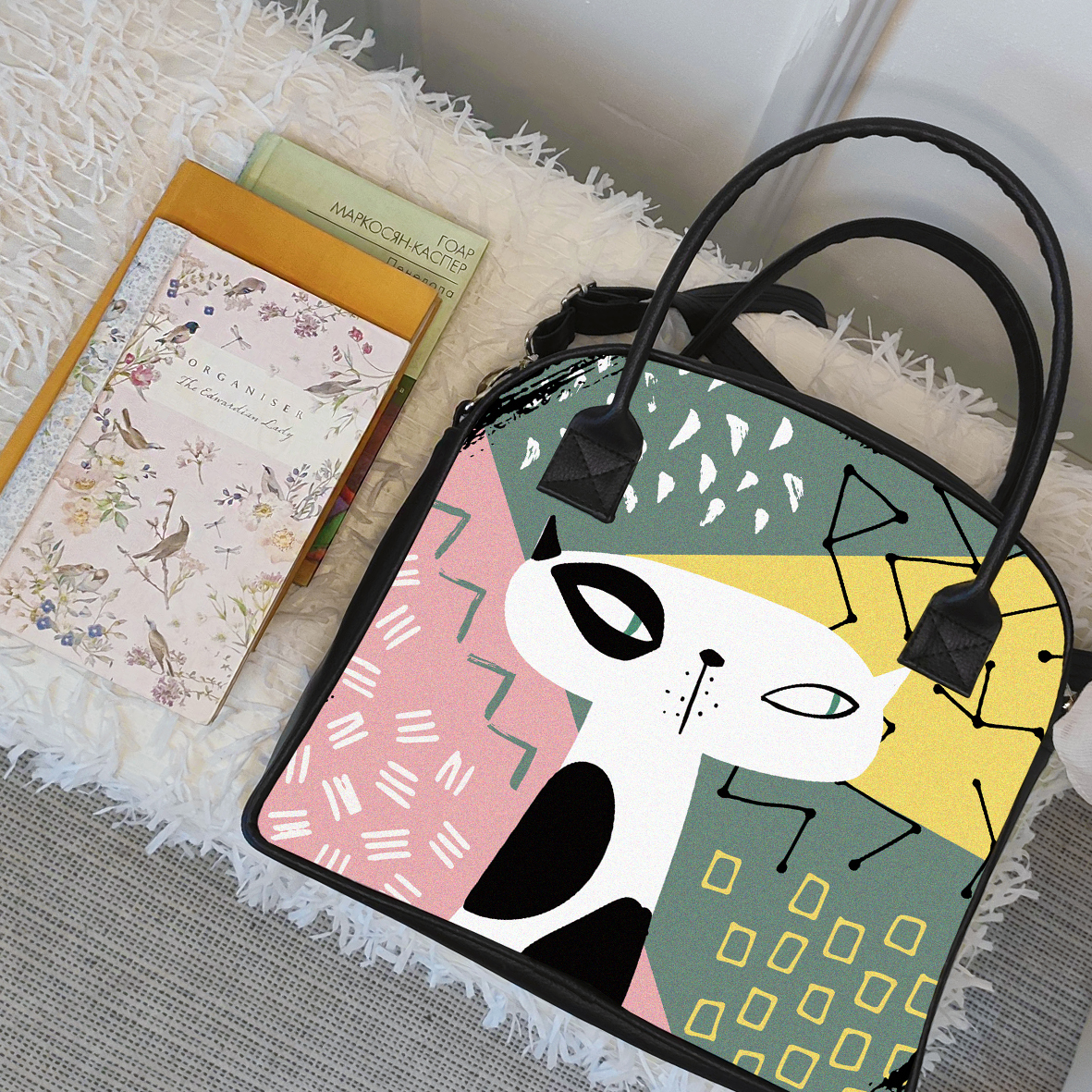 

Сумка с принтом Oxford Presentville Котик 32x30x9 см