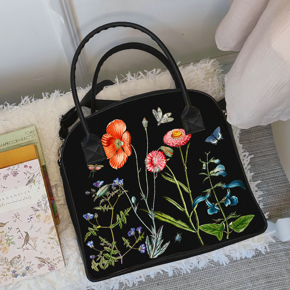 

Сумка с принтом Oxford Presentville Красный мак 32x30x9 см