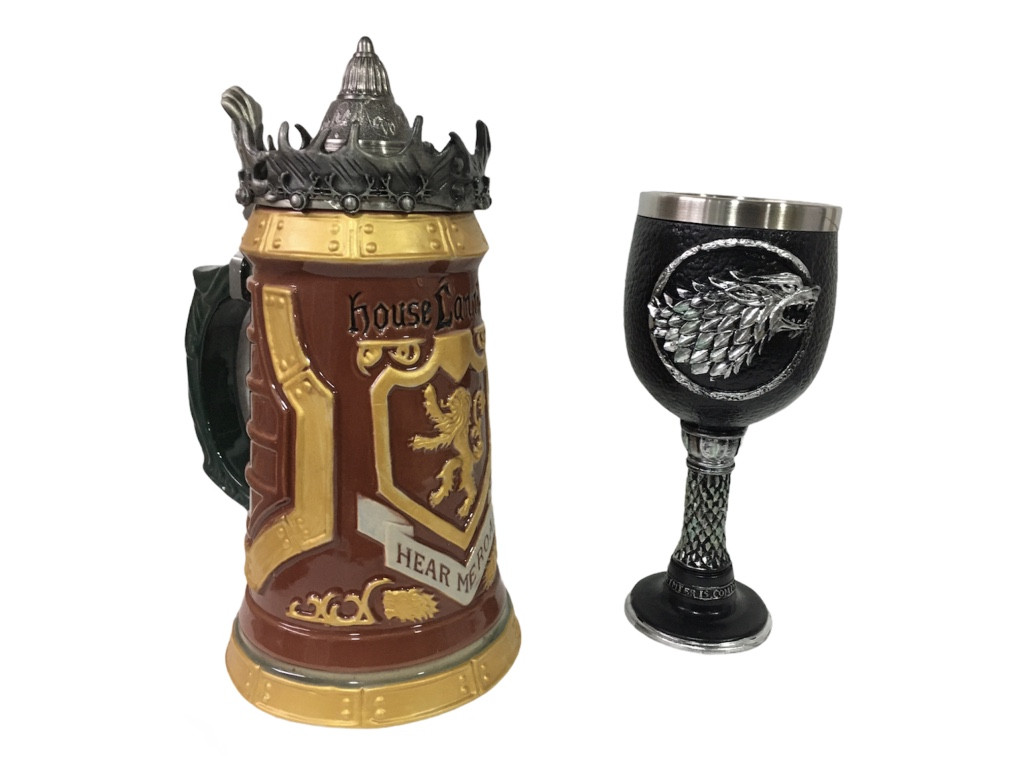 

Подарочный Набор Кружка Lannister Stein Игра Престолов Дом Ланнистеров и Дом Старков 650/200