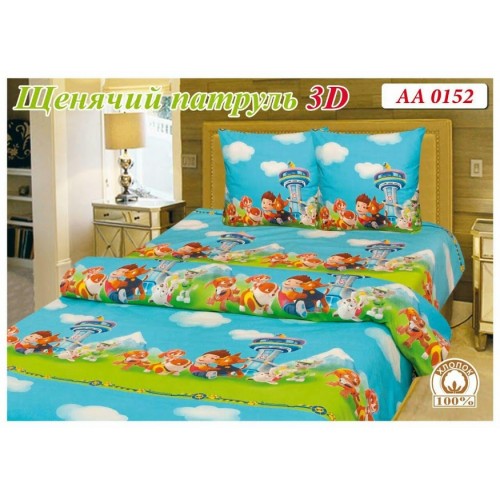 

Комплект детское постельное белье полуторка Тиротекс Щенячий патруль с Райдером