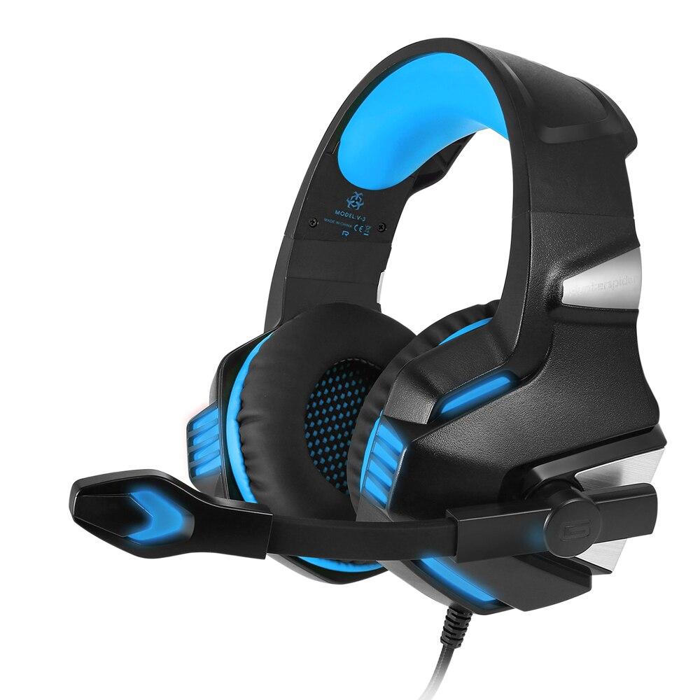 

Игровые наушники Hunterspider Gaming V1 с микрофоном и LED подсветкой проводные Black/Blue (HV3B)