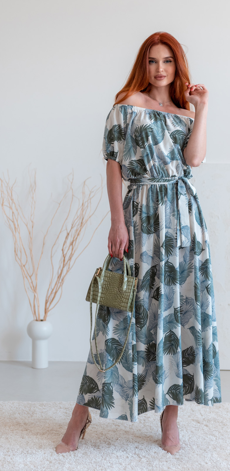 

Платье деми Wear me женское на резинке летнее длинное /S Зелёный 1w/19/61, Платье деми Wear me женское на резинке летнее длинное XS/S Зелёный 1w/19/61