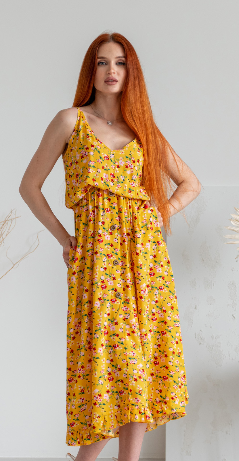 

Сарафан лето Wear me летний легкий на тонких бретелях  Жёлтый 1w/19/52, Сарафан лето Wear me летний легкий на тонких бретелях L Жёлтый 1w/19/52