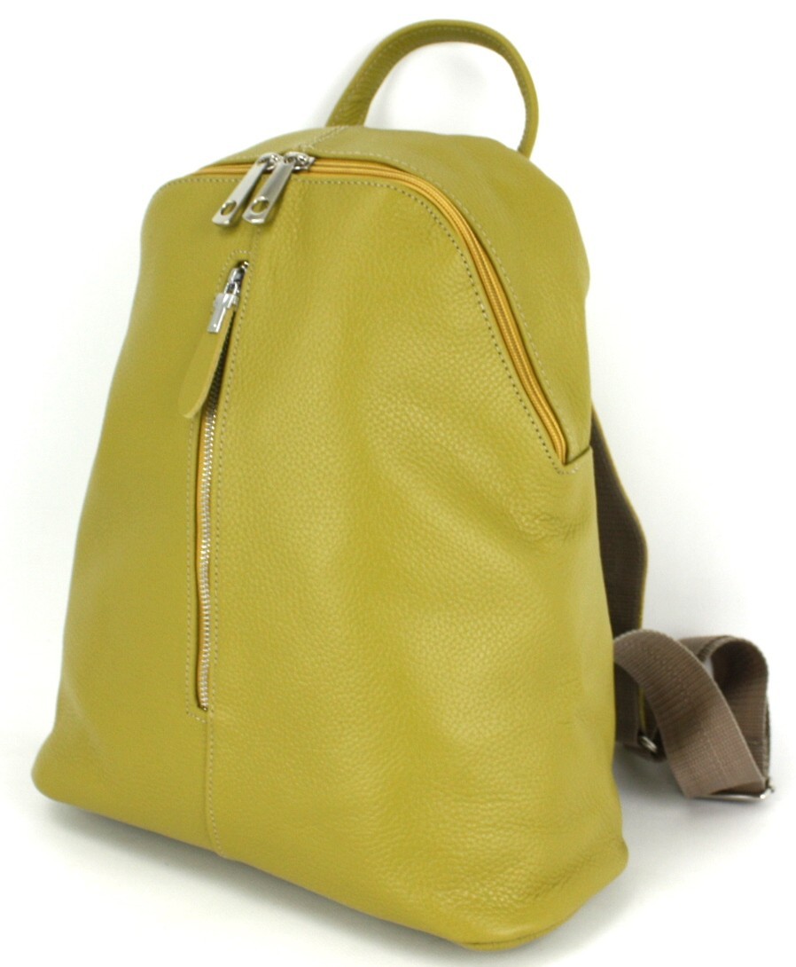 

Женский кожаный рюкзак Borsacomoda 841.015 желтый