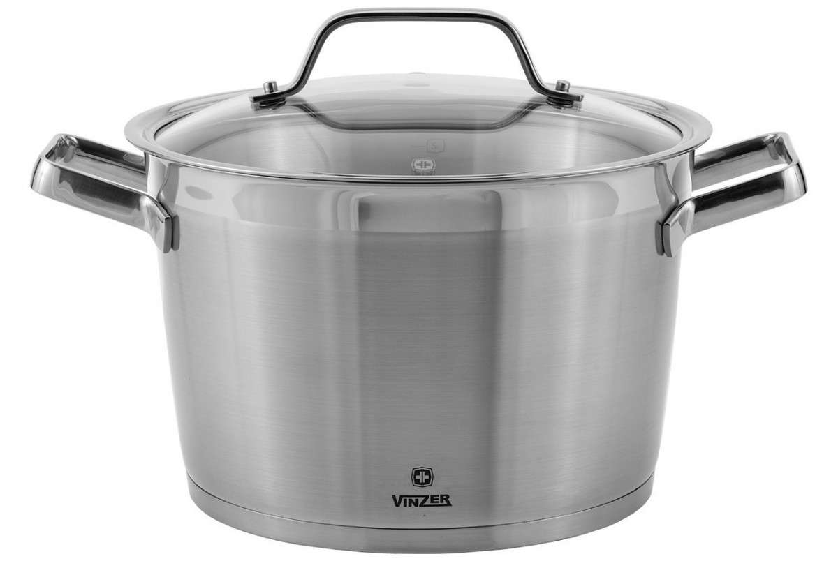 

Кастрюля из нержавеющей стали с крышкой 2.1 л Practic Vinzer Ø18 см