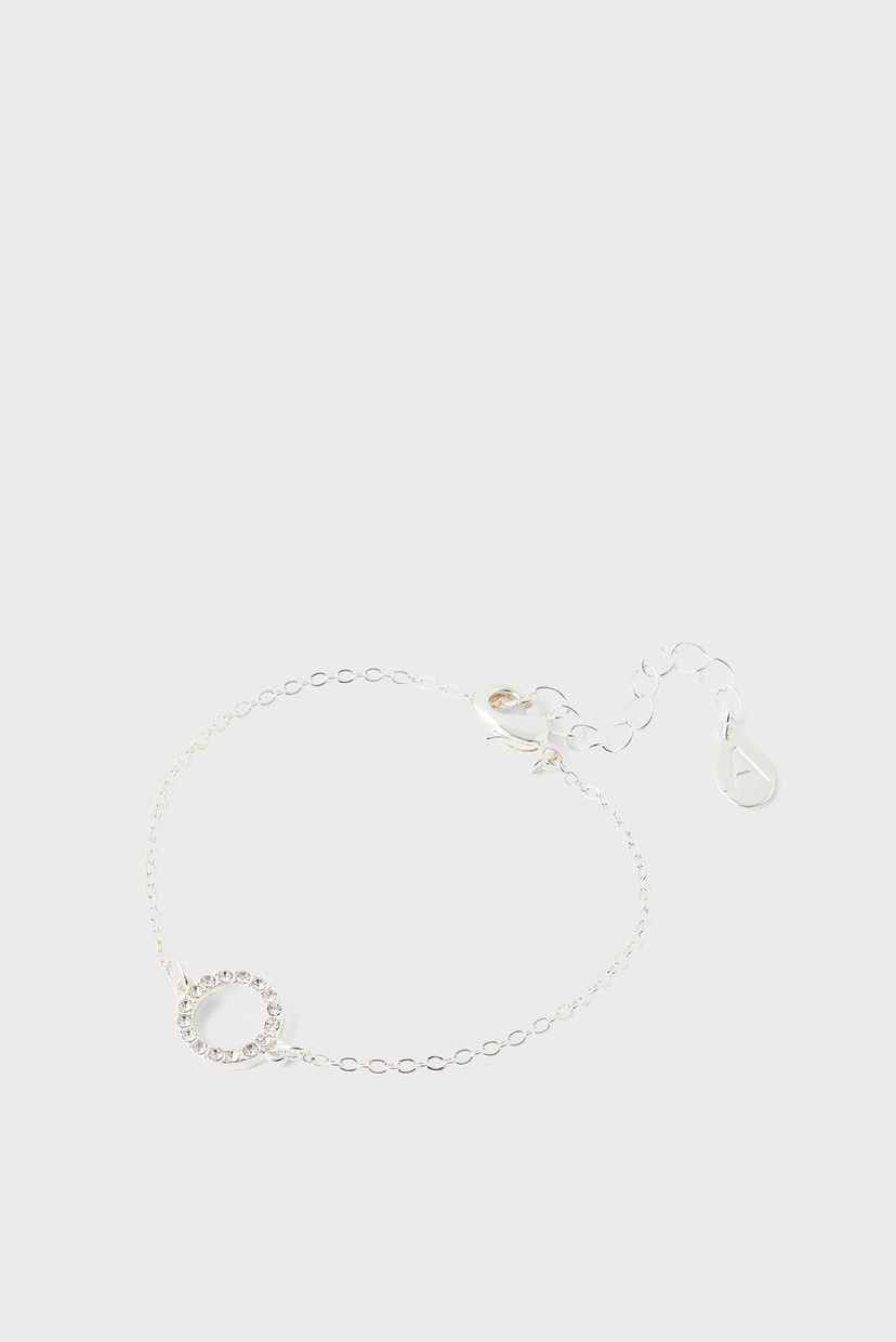 

Женский серебристый браслет PAVE CUT OUT CIRCLE Accessorize OS 184022