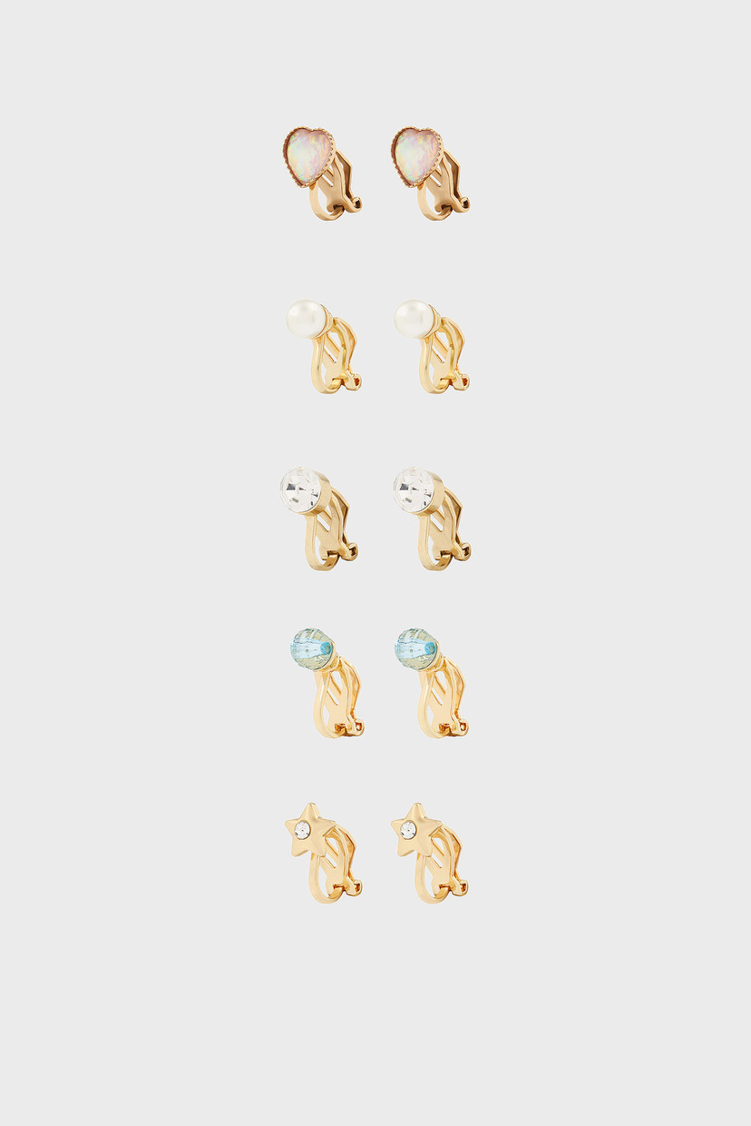 

Детские золотистые клипсы (5 пар) PRETTY CLIP ON E Accessorize OS 983106
