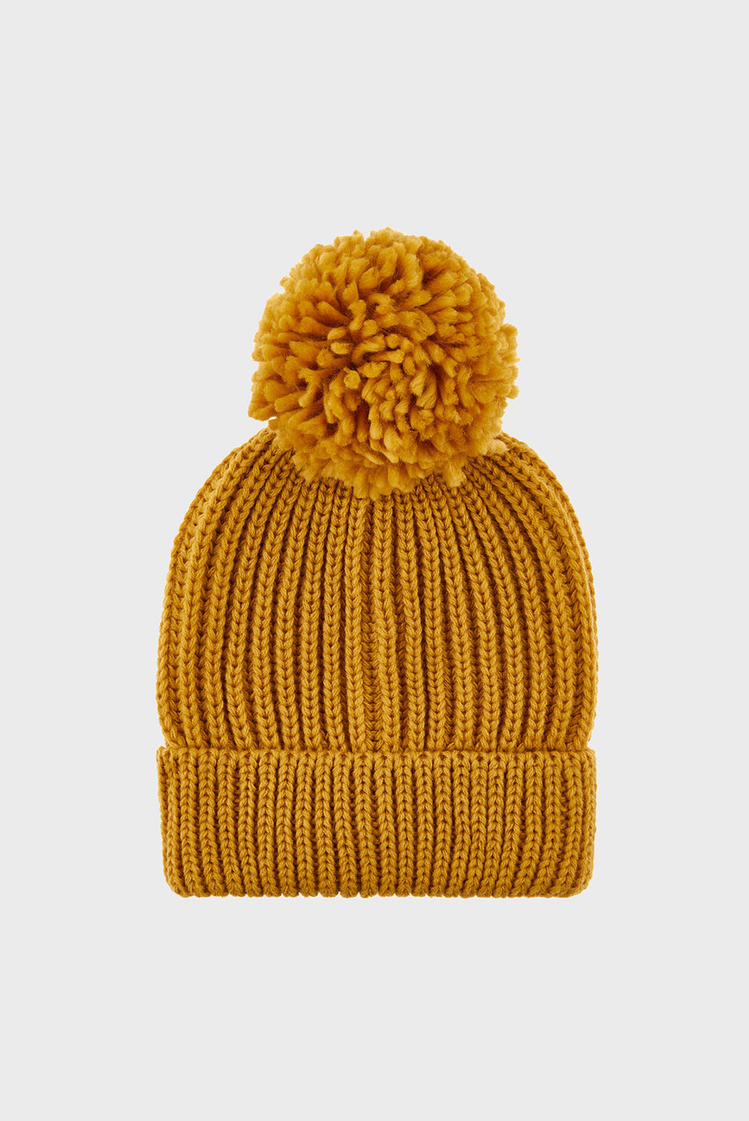 

Женская желтая шапка OPP POM BEANIE Accessorize OS 791150