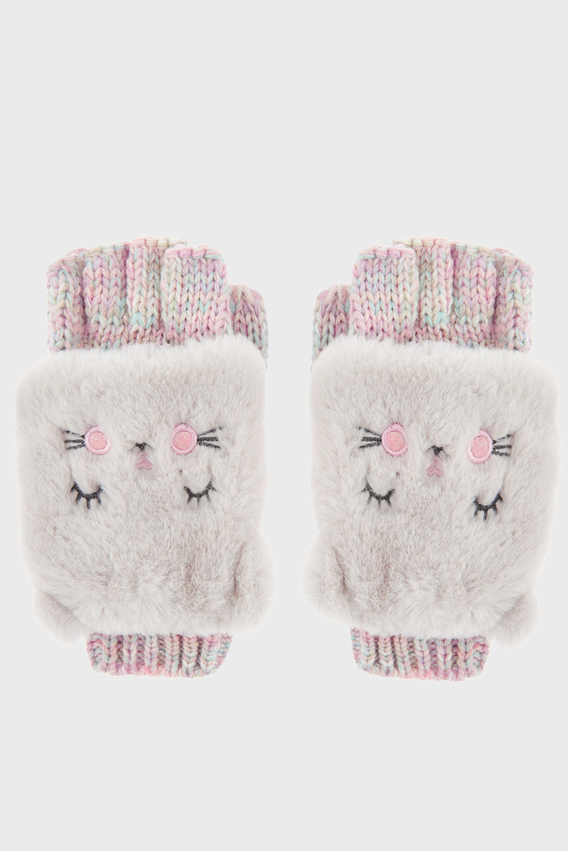 

Детские розовые митенки Accessorize 9-12 983252