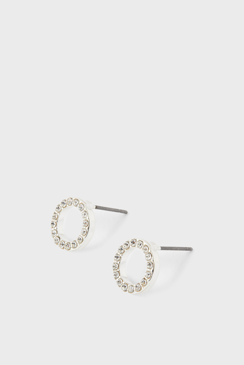 

Женские серебристые серьги PAVE CUT OUT CIRCLE Accessorize OS 181825