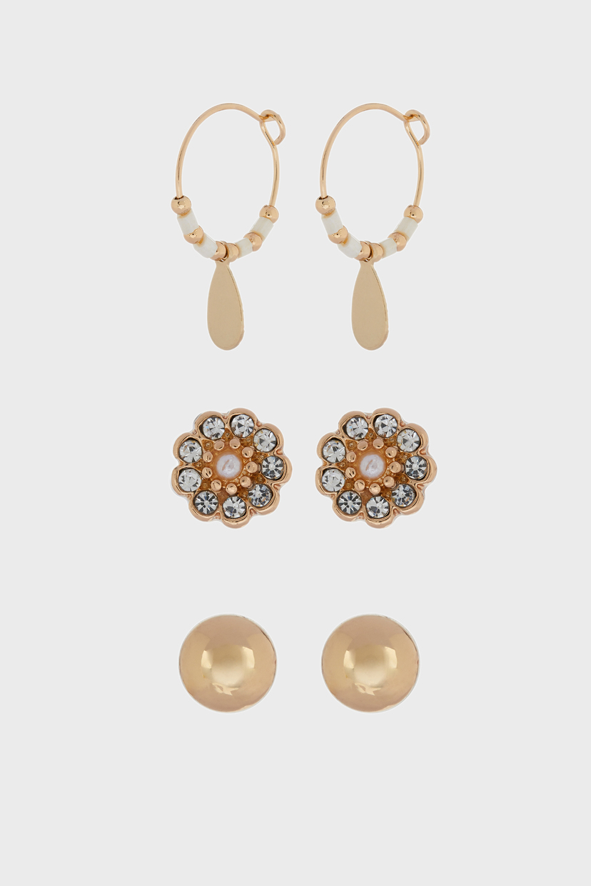 

Женские золотистые серьги (3 пары) Accessorize OS 981511