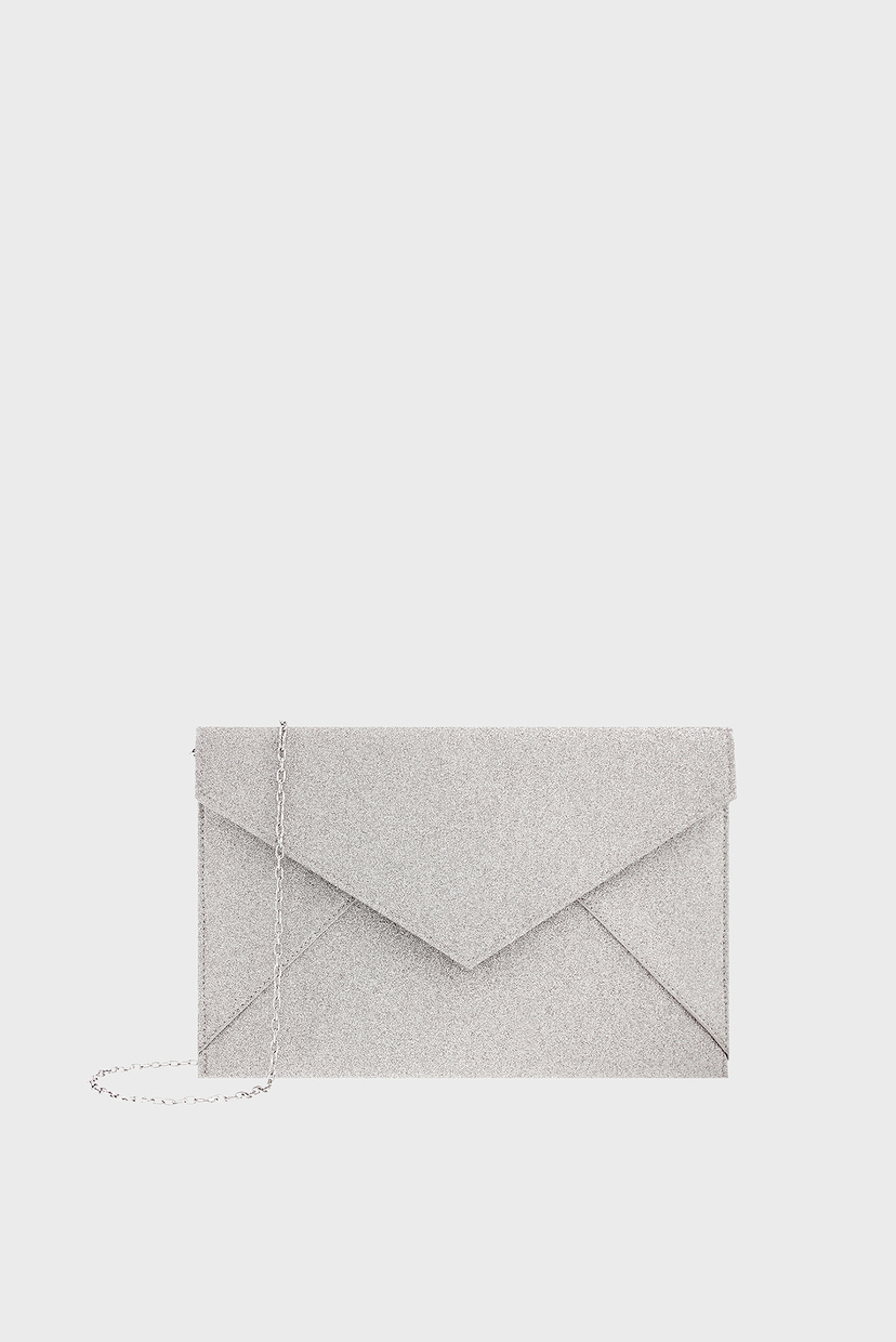 

Женский серебристый клатч LILY GLITTER ENVELOP Accessorize OS 790654