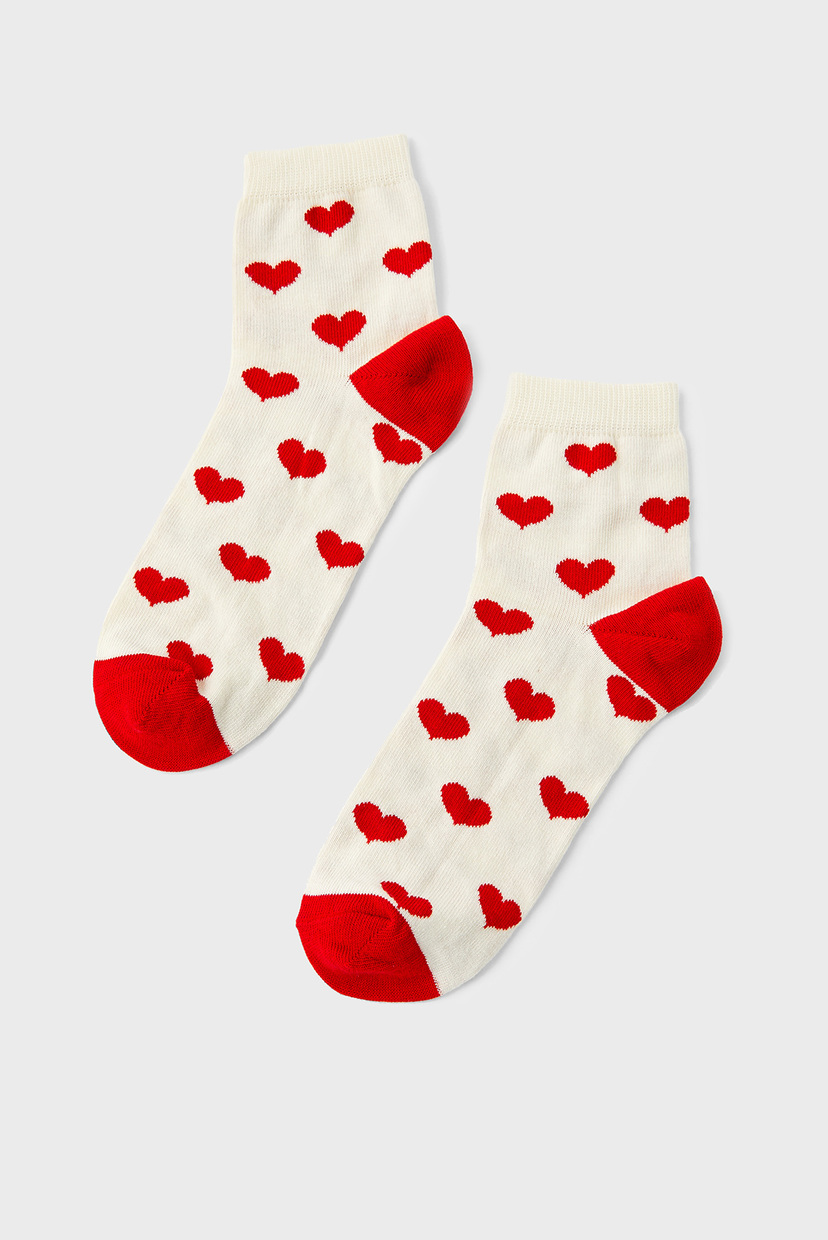 

Женские белые носки All Over Heart Sock Accessorize OS 196032