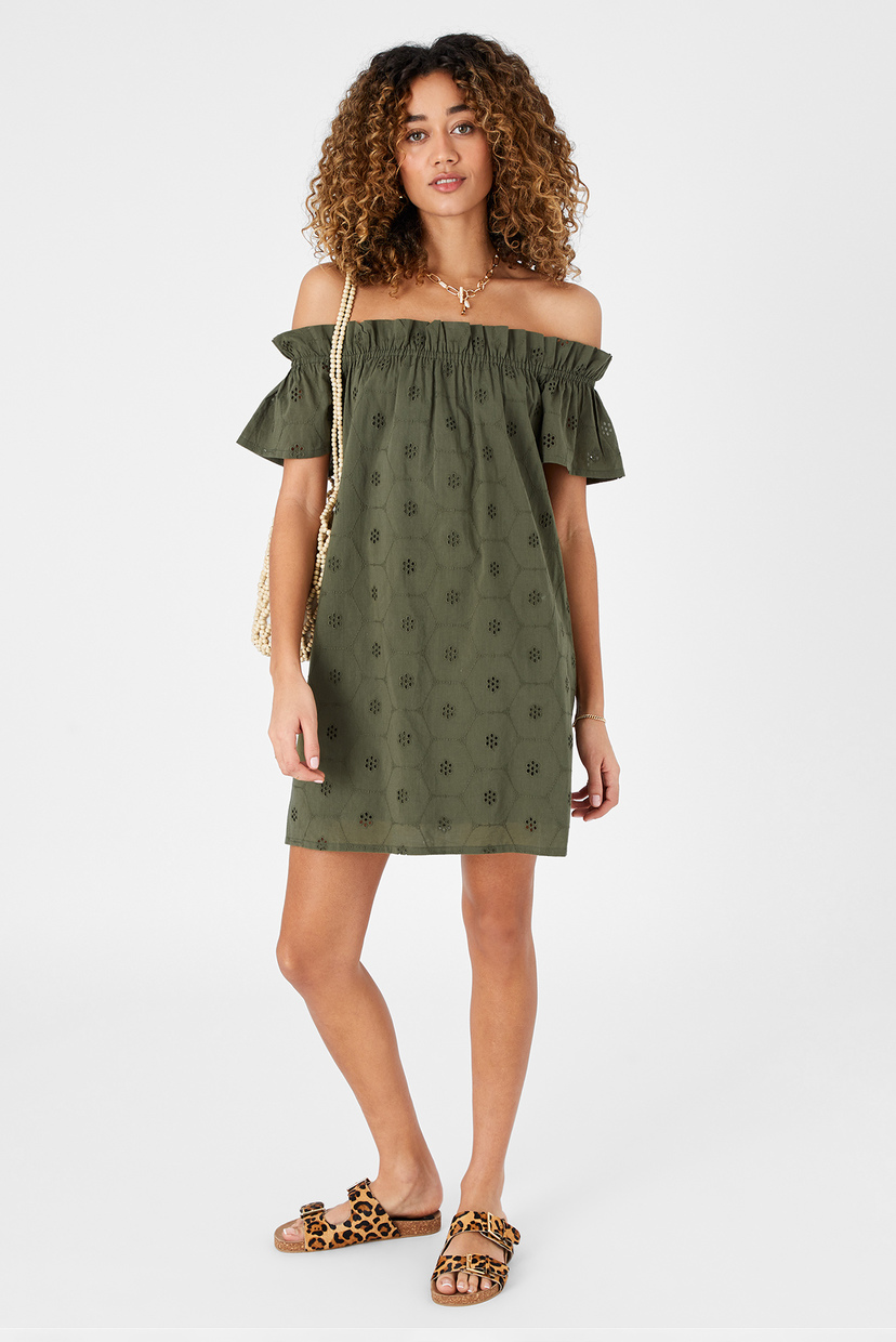 

Женская зеленая туника SCHIFFLY BARDOT DRES Accessorize S 197008