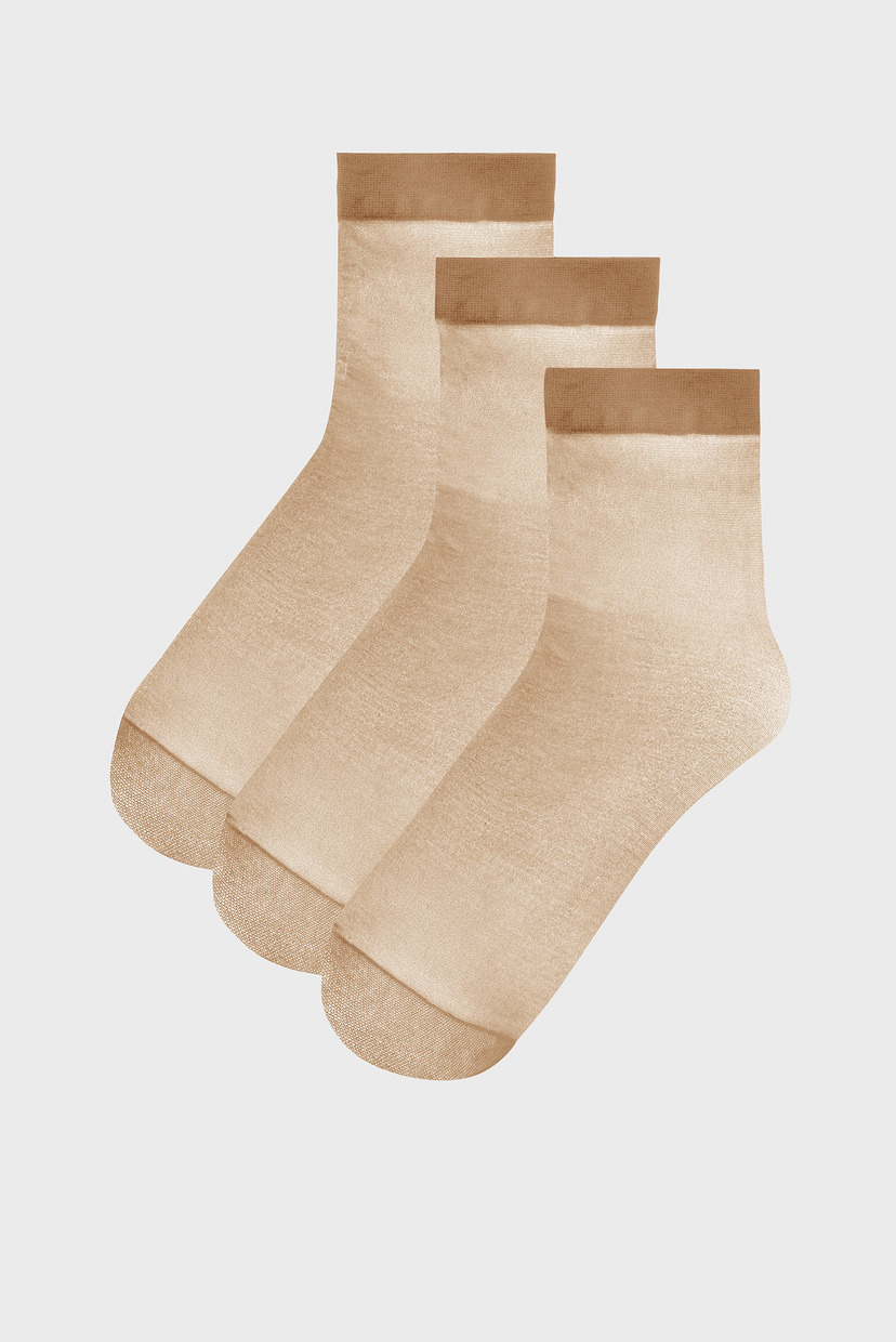 

Женские бежевые носки POP SOCKS (3 пары) Accessorize OS 796212