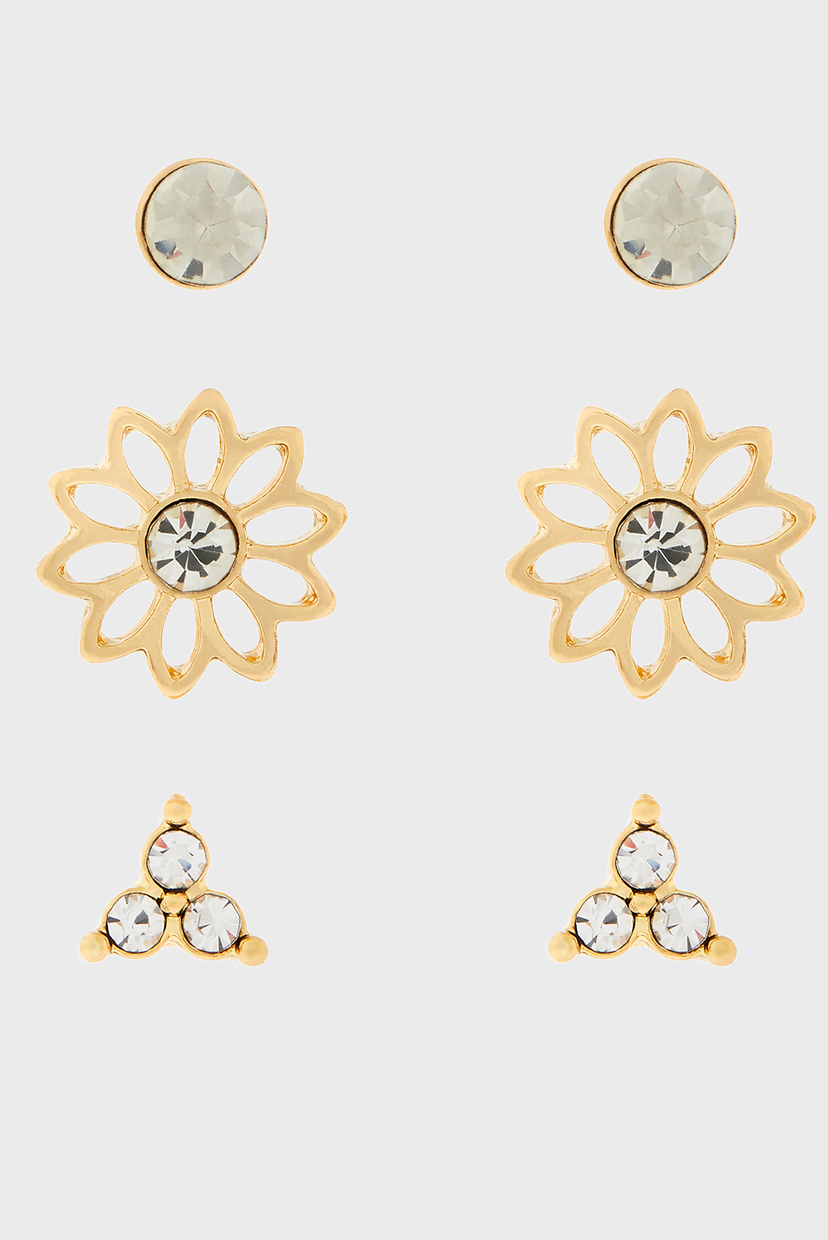 

Женские золотистые серьги (3 пары) Accessorize OS 981077