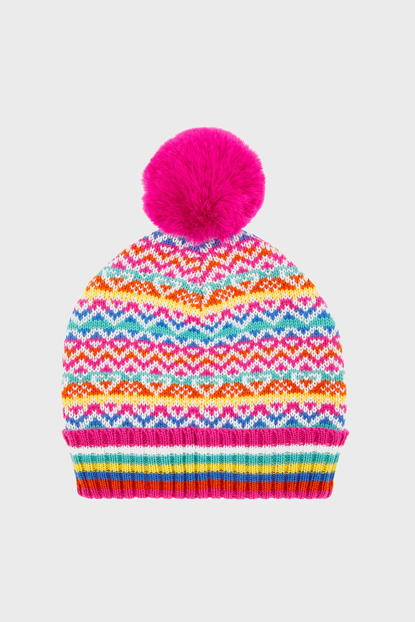 

Детская розовая шапка FUN BRIGHT FAIRISLE Accessorize 3-6 783119