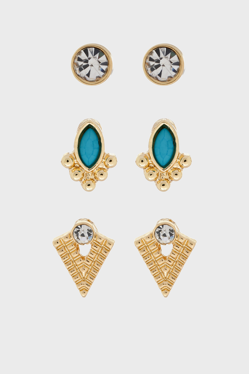

Женские золотистые серьги (3 пары) Accessorize OS 981074