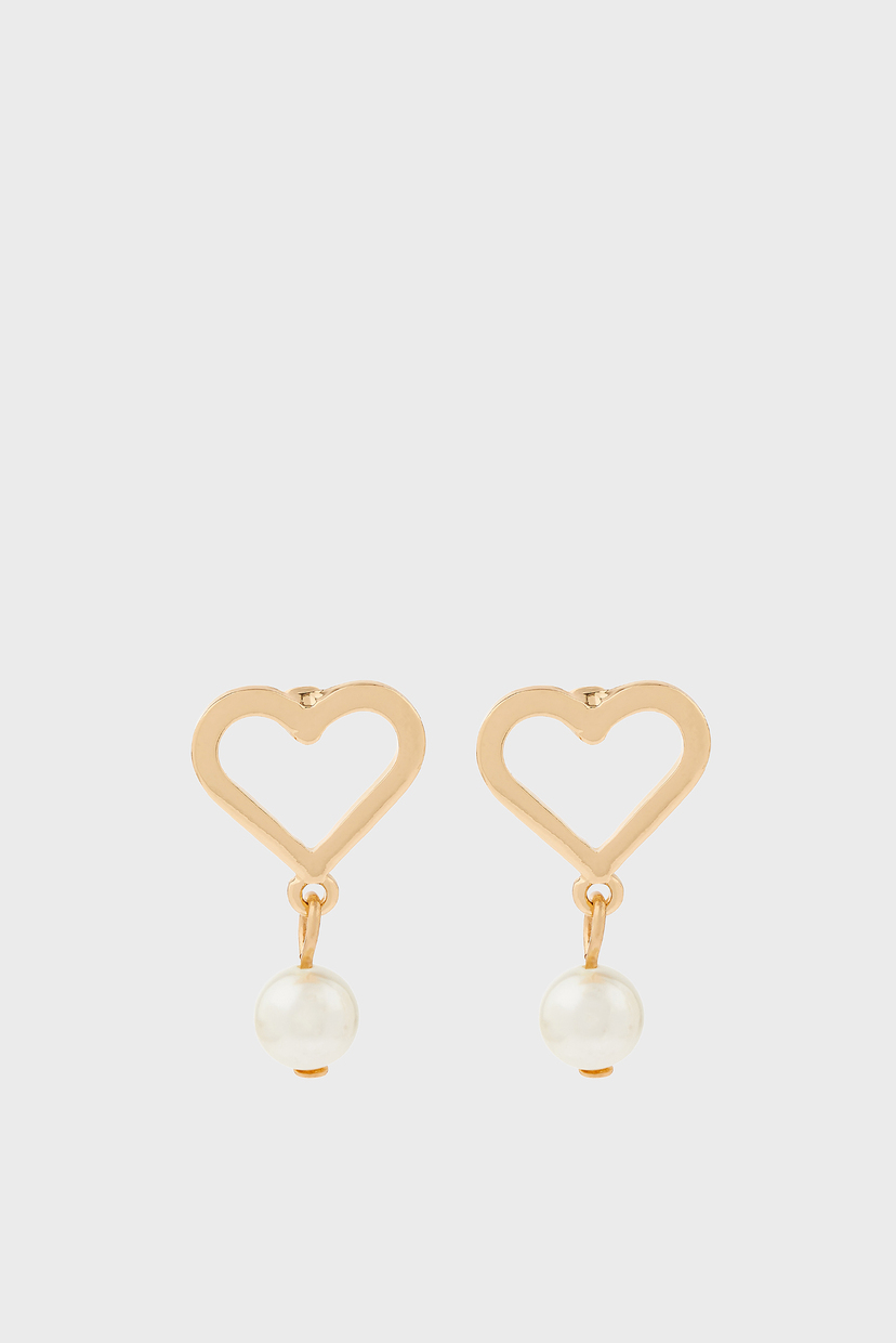

Женские золотистые серьги HEART PEARL DROP Accessorize OS 881135