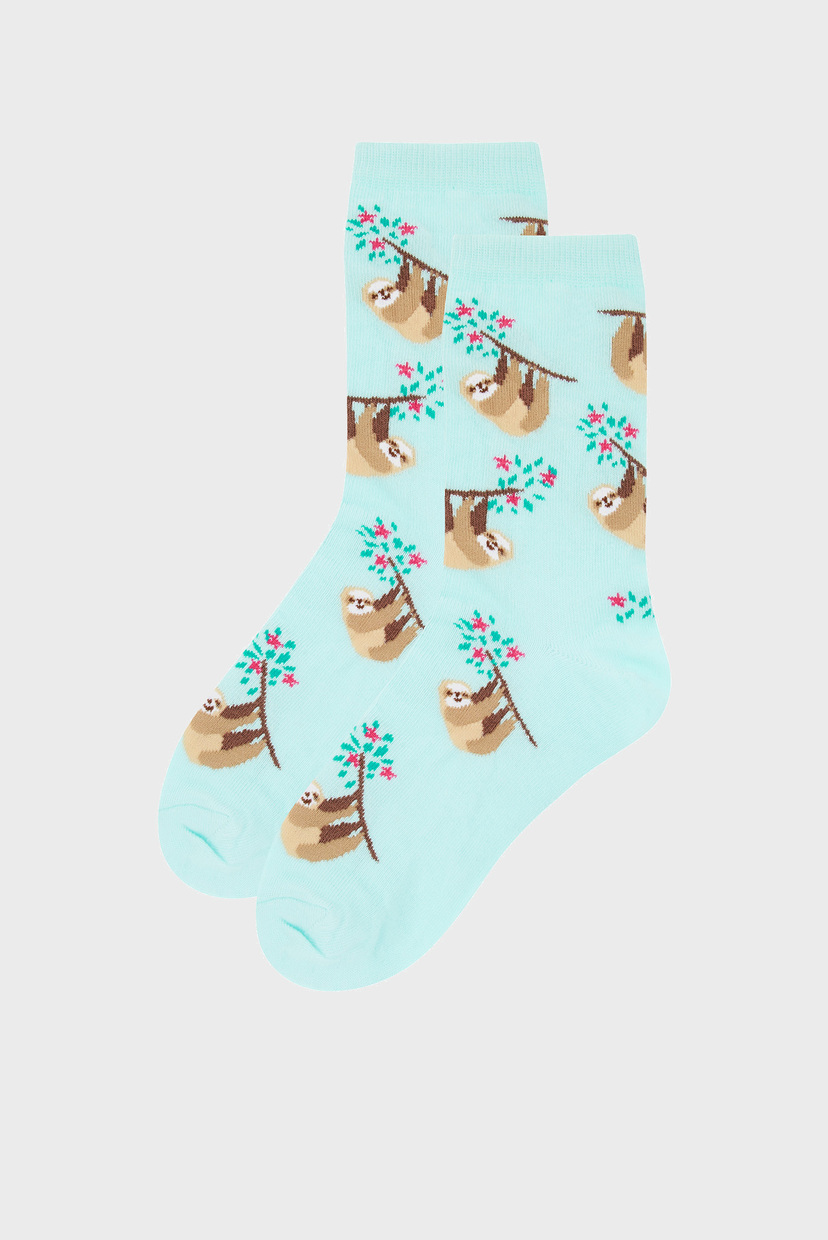 

Женские голубые носки SWINGING SLOTH ALL O Accessorize OS 896073