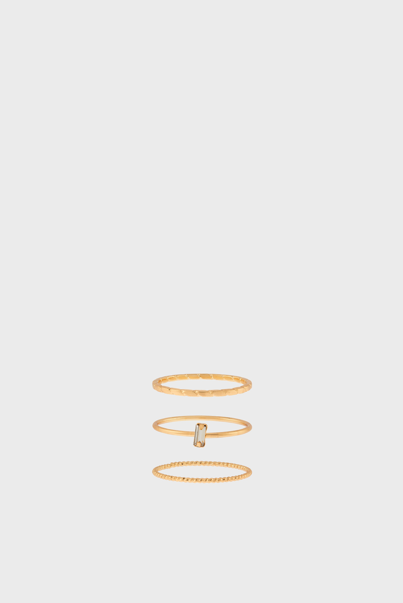 

Женские золотистые кольца (3 шт) Accessorize M 994076