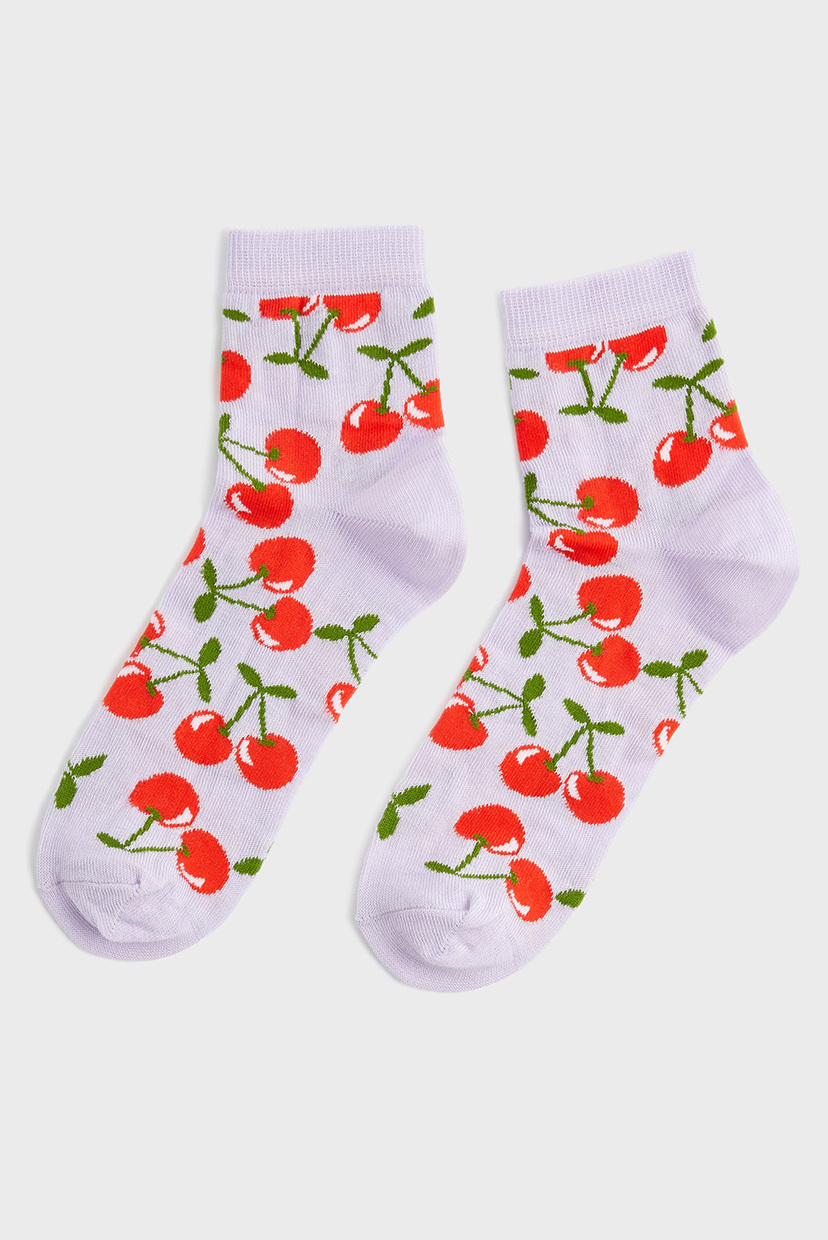 

Женские сиреневые носки All Over Cherry Sock Accessorize OS 196016