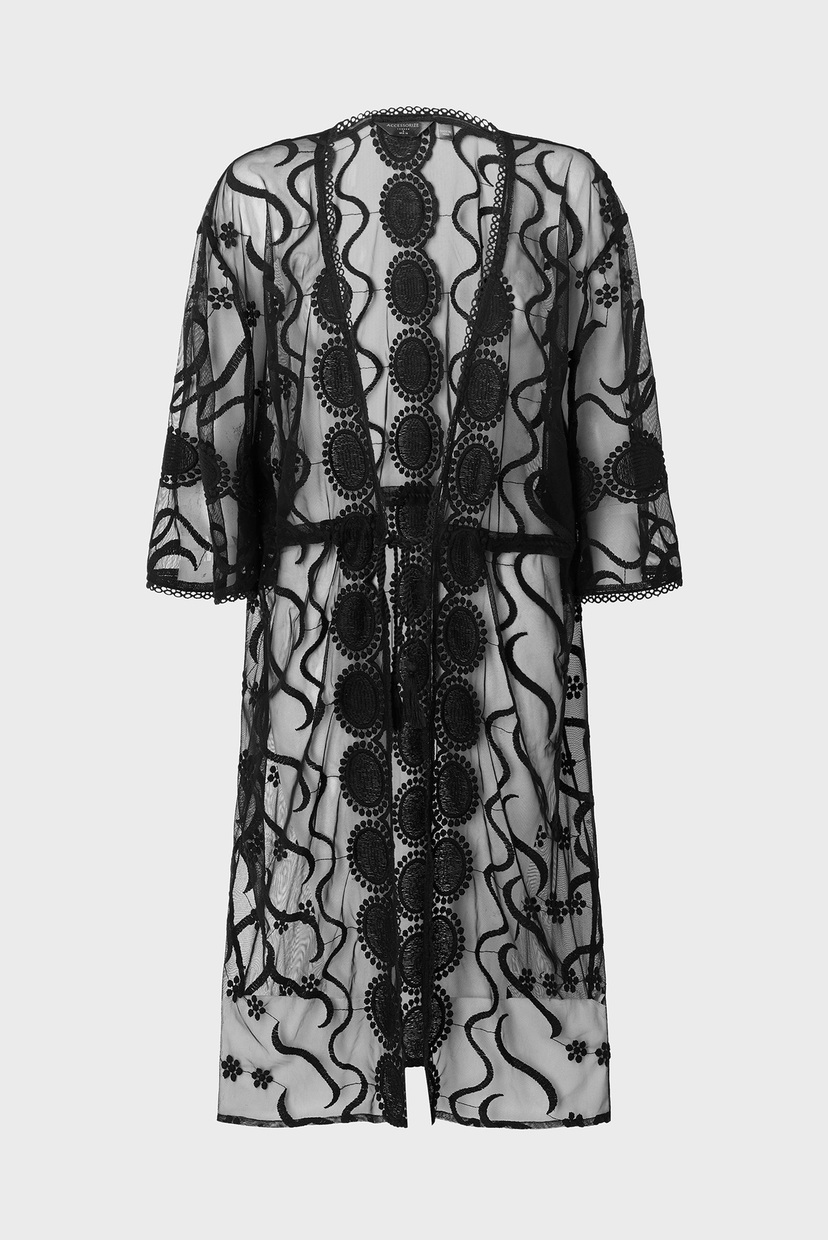 

Женская черная туника LACE KIMONO Accessorize XS 197037