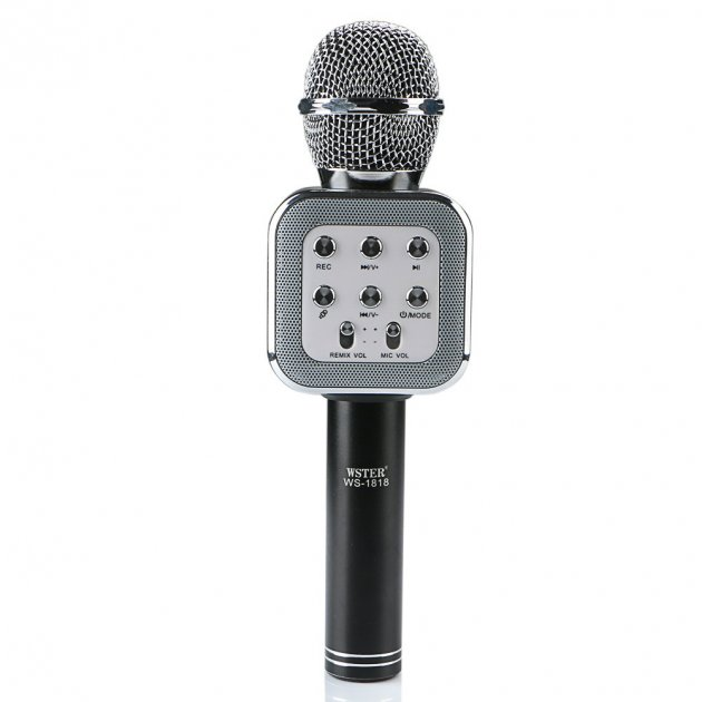 

Микрофон караоке беспроводной Bluetooth Wster WS1818 Black