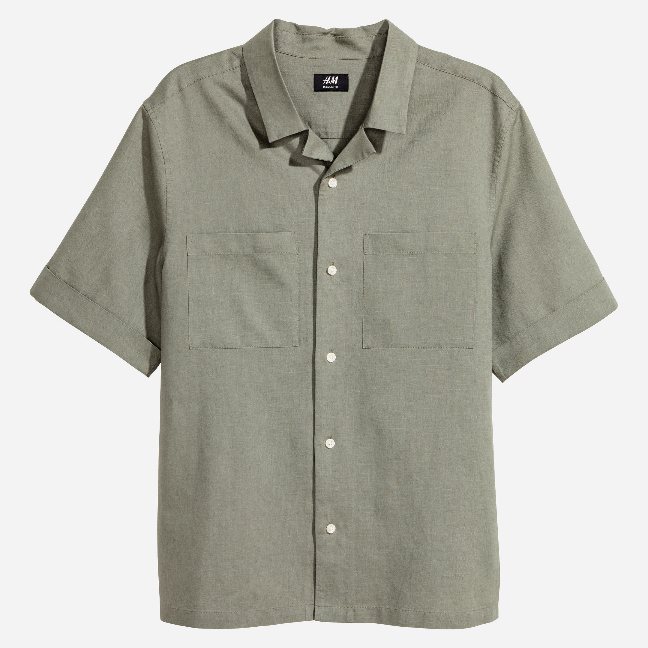 

Рубашка H&M 03-0474654-5 S Хаки (СА2000001483886)