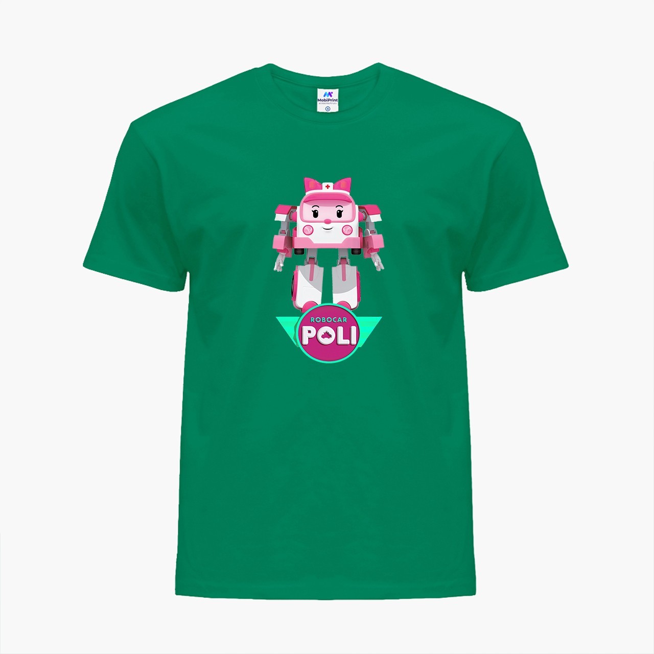 

Детская футболка Робокар Поли (Robocar Poli) (25186-1621) 134-140 см Хлопок Зеленый