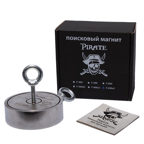 

Поисковый магнит Pirate F600х2 двухсторонний (800 кг)