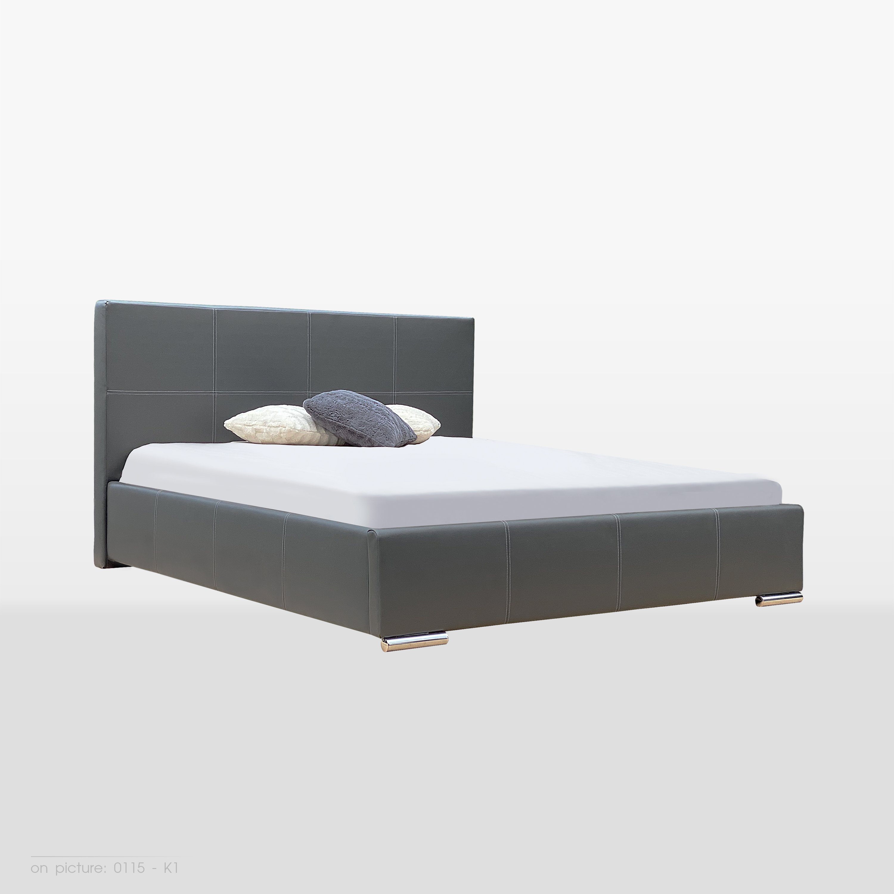 

Кровать MiroMark Стелла серая двуспальная 160х200 SF-36-SL + LM-36-ZV