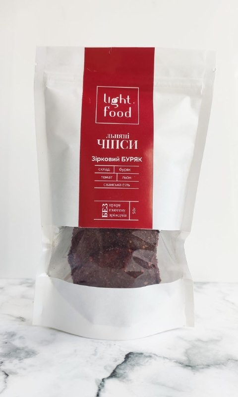 Свекольно-льняные чипсы LightFood "Звездная свекла", 50г от продавца ...