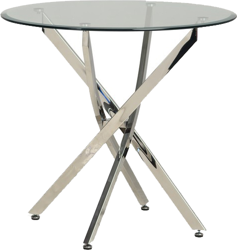 

Стол обеденный Vetro Mebel T-315 Прозрачный+золото T-315-clear/silver