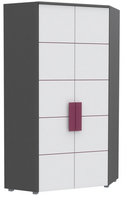 

Шкаф для одежды LBLS89 Libelle Forte Серый Матовый + Белый + Фиолетовый