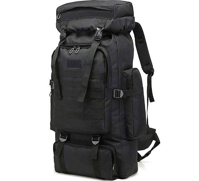

Рюкзак туристический для походов Tactical на 70 л Black (ta70-black)