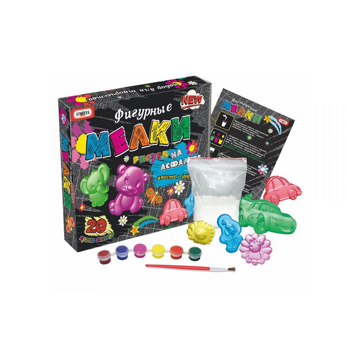 

Набор для творчества Фигурные мелки 5 в 1 Strateg (506) (104945)