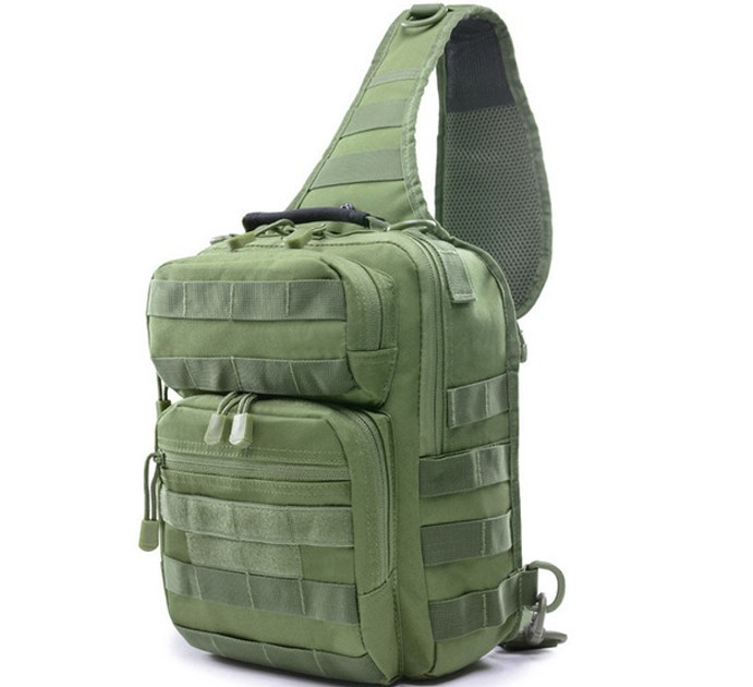 

Тактический однолямочный рюкзак барсетка сумка слинг Tactical с системой molle на 9 л Olive (ta9-olive)