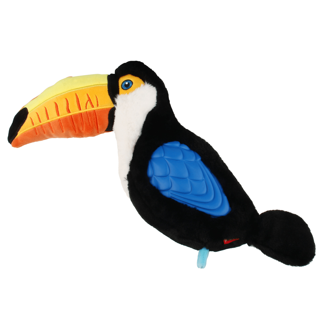 

Игрушка для Собак Gigwi Tropicana Плюшевый Тукан с Резиновыми Крыльями и Пищалкой XL 38 см (8138)
