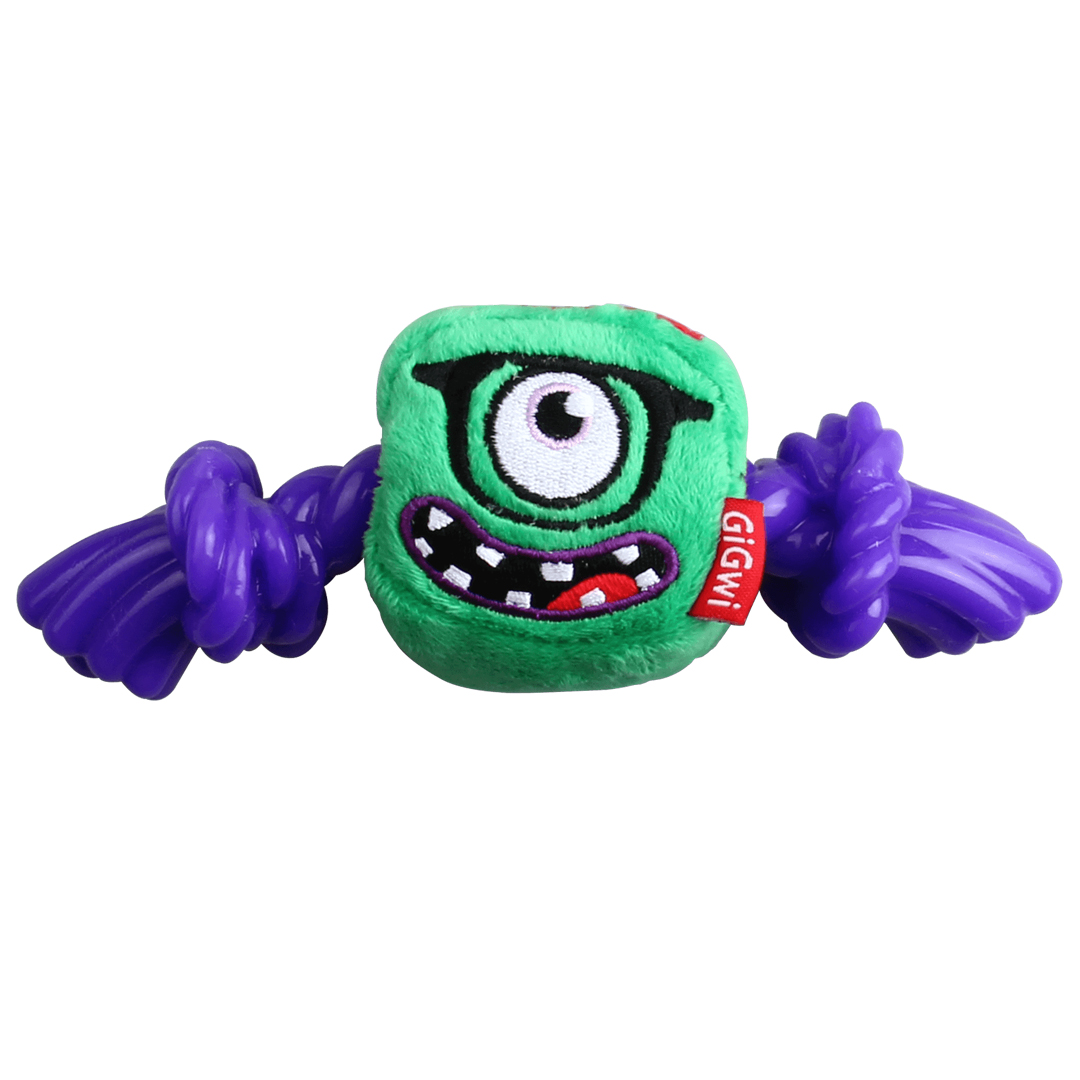 

Игрушка для Собак Gigwi Monster Rope с Пищалкой и Прочным Резиновым Канатом Зеленый 18 см (8026)