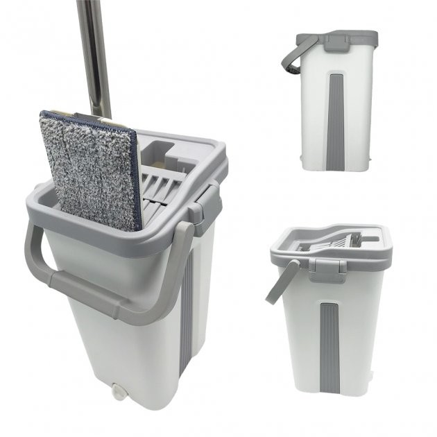 

Швабра Scratch EasyMop с ведром и автоматическим отжимом Белый