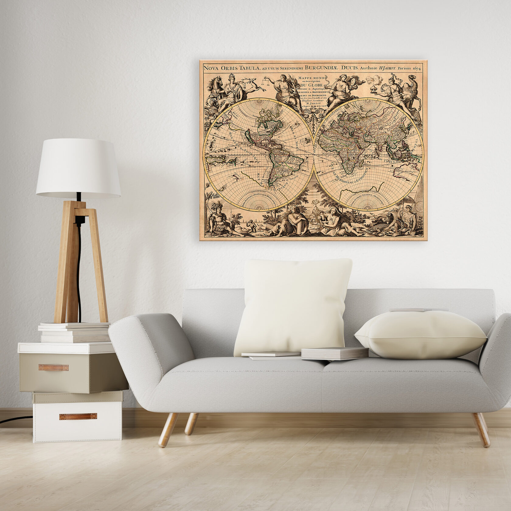 

Картина на холсте World map 60х90 см