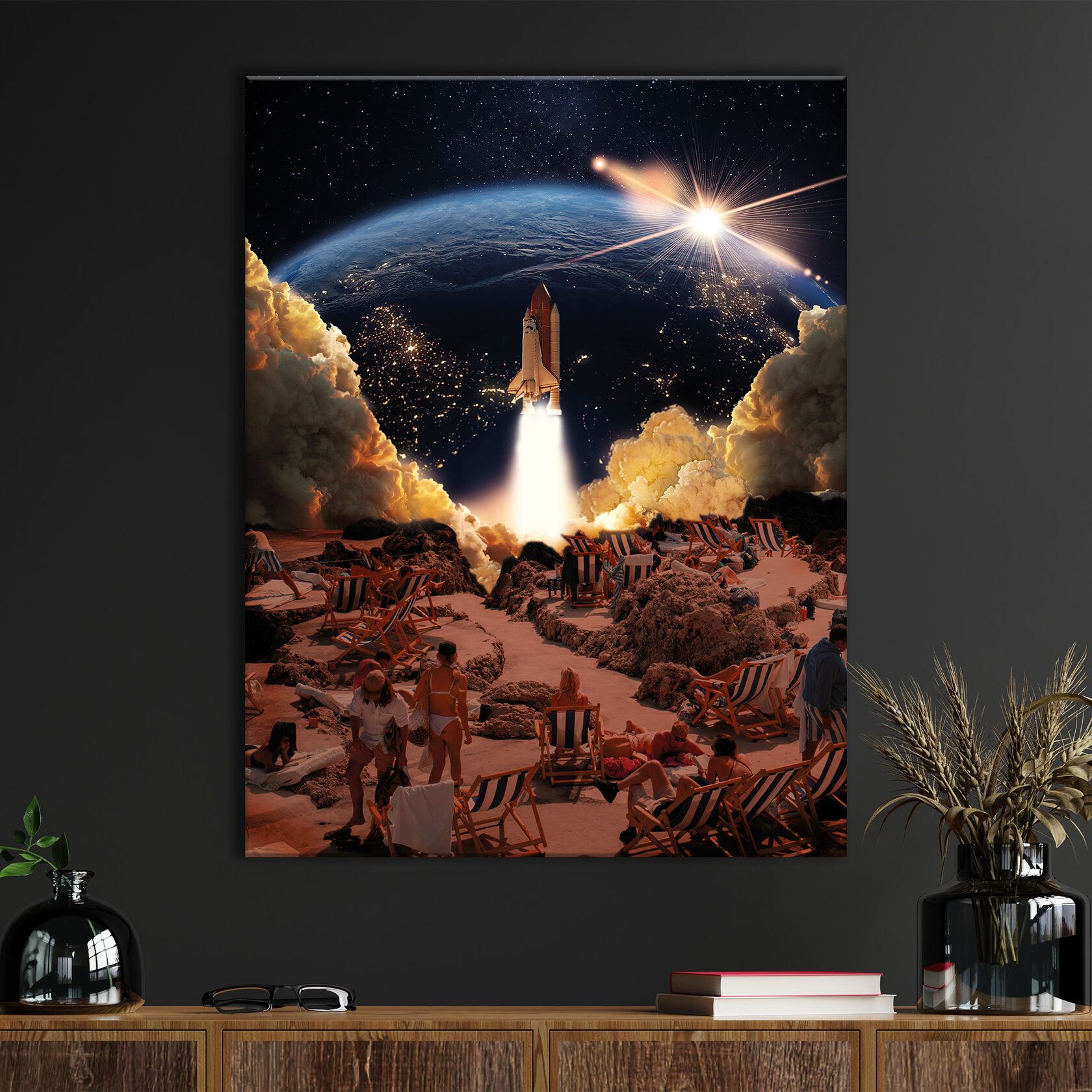

Картина на холсте Rocket launching 90х60 см