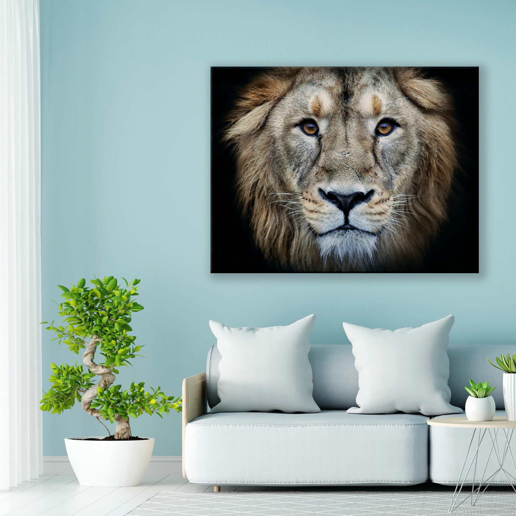 

Картина на холсте Lion 130х100 см