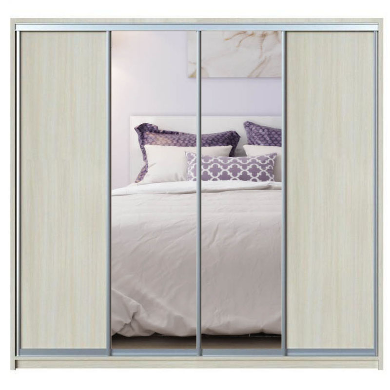 

Шкаф-купе Zevs Четырехдверный ДСП+Зеркало 200х45х210 дуб молочный