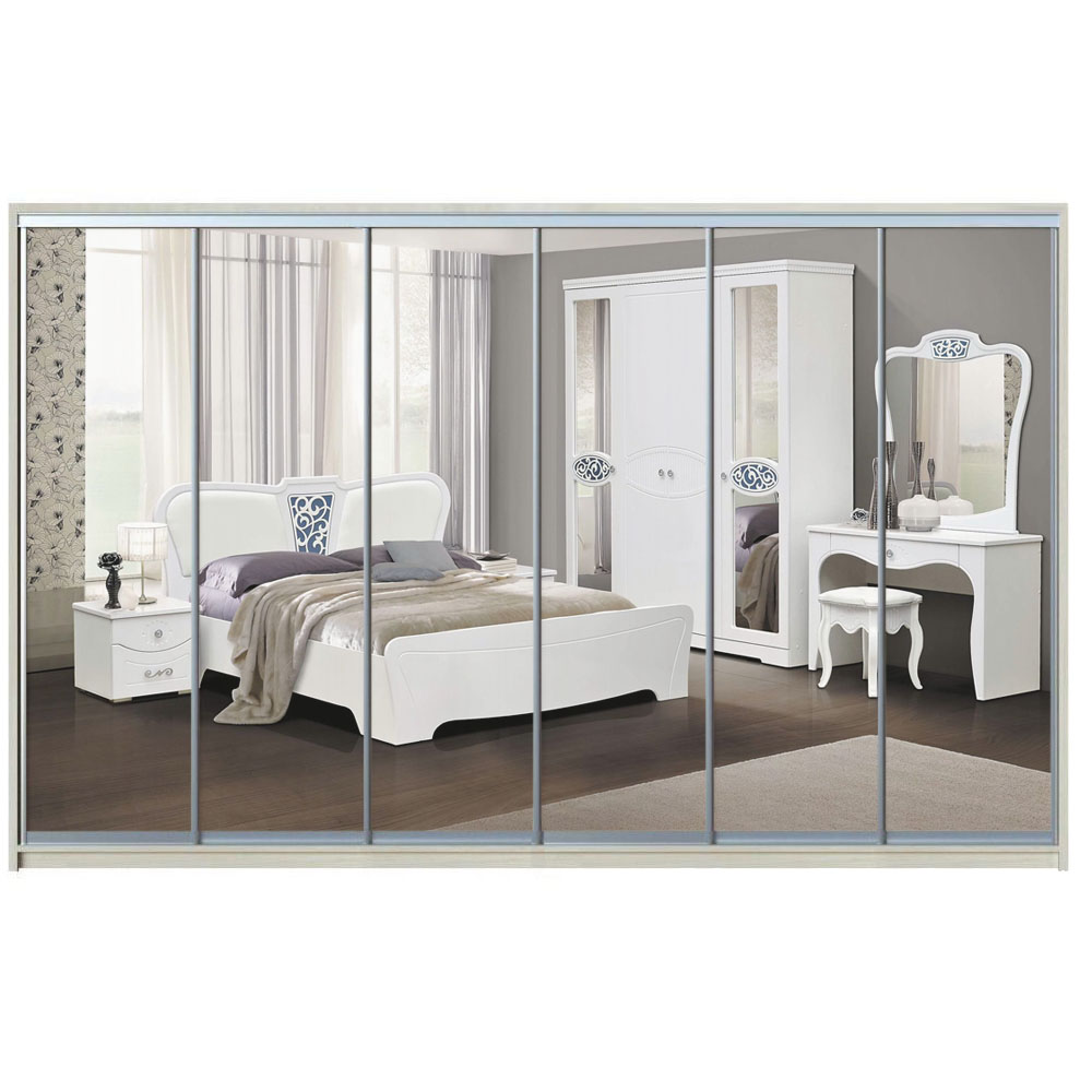 

Шкаф-купе Zevs Шестидверный Зеркало 400х60х210 дуб молочный