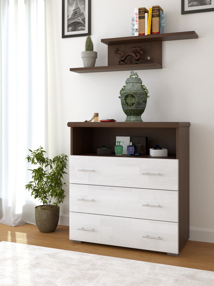 

Комод Arbordrev Эксклюзив 3Ш1П бук Темный орех